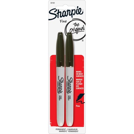 DYMO Sharpie Fine Blk 2 Card 30162PP